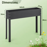 Metal Raised Garden Bed with Legs and Drainage Hole for Vegetable Flower-40 x 11 x 31.5 inches
