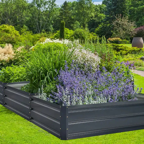 Outdoor Metal Raised Garden Bed Elevated Planter Box