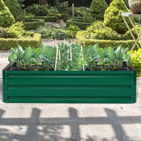 Outdoor Metal Raised Garden Bed Elevated Planter Box