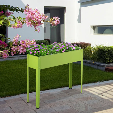 Raised Garden Bed with Bottom Drainage Holes-Green