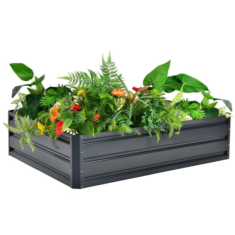 Outdoor Metal Raised Garden Bed Elevated Planter Box