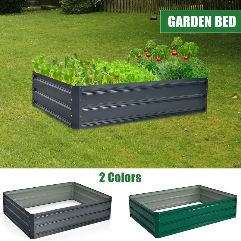 Outdoor Metal Raised Garden Bed Elevated Planter Box