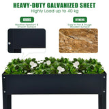 Raised Garden Bed with Bottom Drainage Holes-Gray