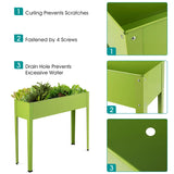 Raised Garden Bed with Bottom Drainage Holes-Green
