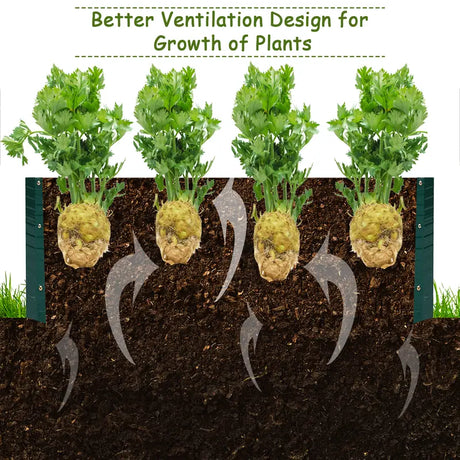Outdoor Metal Raised Garden Bed Elevated Planter Box