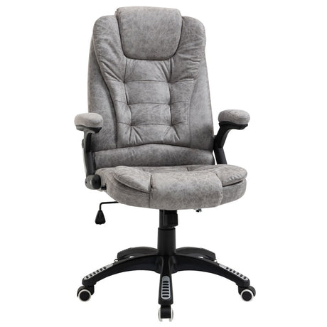 Vinsetto Ergonomic Office Chair Comfortable Desk Chair with Armrests Adjustable Height Reclining and Tilt Function Grey