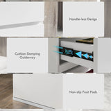 HOMCOM 5-Drawer Modern Dresser, High Gloss Storage Drawer Unit for Bedroom, White