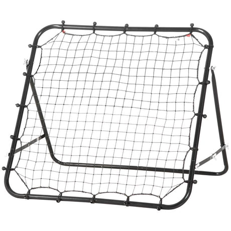 HOMCOM Rebounder Net, Practise Kickback Goal, for Teens, Adults Training - Black