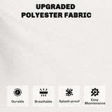 Outsunny Outdoor Seat Cushion Pads for Rattan Furniture, 3 PCs Garden Furniture Cushions, Cream White