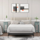 End Table with Storage Shelf and Drawer-Grey