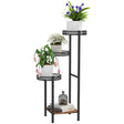 Outsunny Four-Tier Steel Plant Stand - Black