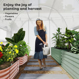 Outsunny Walk-in Polytunnel Greenhouse Green House with Roll-up Sidewalls, UV-resistant PE Cover, 3 x 2 x 2m, White