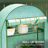 Outsunny Four Shelf Mini Greenhouse - Green