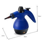 Multi-purpose Handheld Steam Cleaner with 9 Piece Accessories-Blue