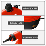 Multi-purpose Handheld Steam Cleaner with 9 Piece Accessories-Red
