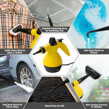 Multi-purpose Handheld Steam Cleaner with 9 Piece Accessories-Yellow