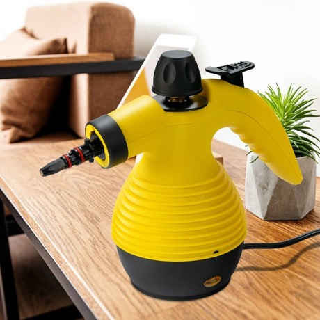 Multi-purpose Handheld Steam Cleaner with 9 Piece Accessories-Yellow