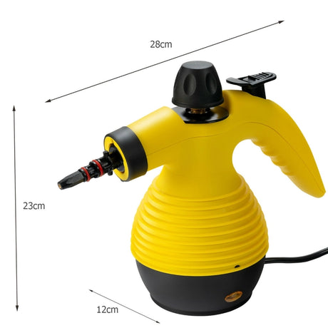 Multi-purpose Handheld Steam Cleaner with 9 Piece Accessories-Yellow