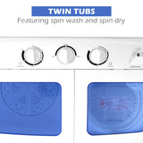 8 KG Twin Tub Washing Machine with Time Control and Drain Hose