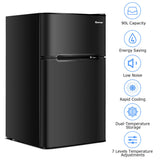 90L Freestanding Undercounter Refrigerator with 2 Reversible Door-Black