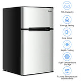 90L Freestanding Undercounter Refrigerator with 2 Reversible Door-Grey