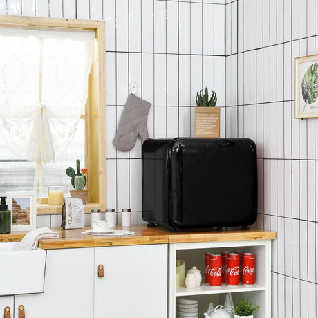0~10C Compact Refrigerator with Reversible Door for Dorm Apartment-Black