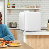 0~10C Compact Refrigerator with Reversible Door for Dorm Apartment-White