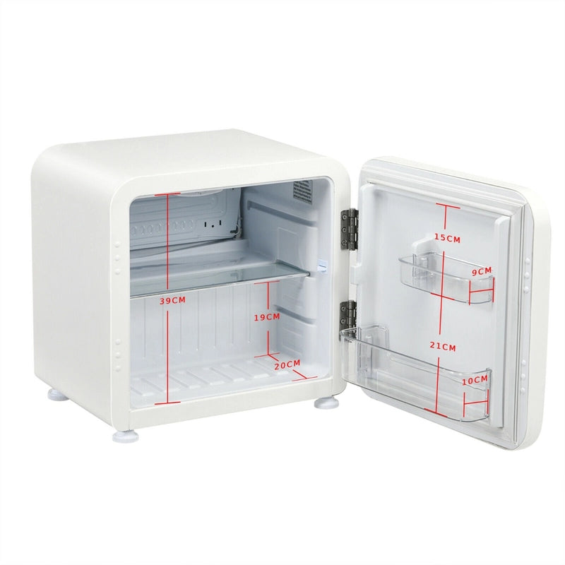 0~10C Compact Refrigerator with Reversible Door for Dorm Apartment-White