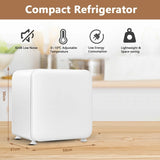 0~10C Compact Refrigerator with Reversible Door for Dorm Apartment-White