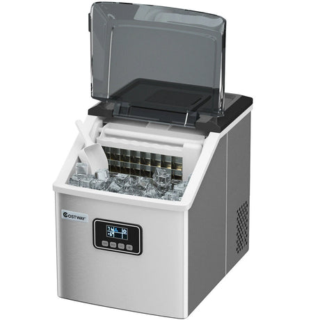 Countertop Ice Maker Portable Cube Machine 22KG/24H with LCD Display