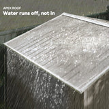 Outsunny 9 x 6ft Steel Garden Shed, Outdoor Storage Tool House with Vents, Foundation and Lockable Double Doors, Brown