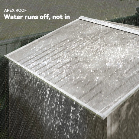 Outsunny 9 x 6ft Steel Garden Shed, Outdoor Storage Tool House with Vents, Foundation and Lockable Double Doors, Brown