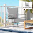 Outsunny Outdoor Seat and Back Cushion Set, 63L x 55W x 15Dcm Patio Deep Seating Chair Fade Resistant Replacement Cushion, Light Grey
