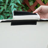 Outsunny Zero Gravity Garden Folding Patio Sun Lounger w/Cup Holder & Canopy Shade White