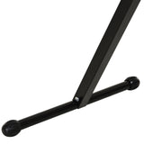 HOMCOM Set of 2 Folding Roller Stand, Material Support Pedestal with Ball Bearing Roller Height Adjustable Portable, Metal Construction, Black