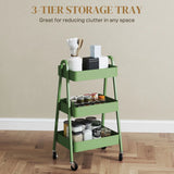 HOMCOM Three-Tier Storage Trolley - Green