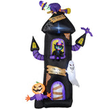 Outsunny 8.5ft Light-Up Horror Treehouse Halloween Inflatable