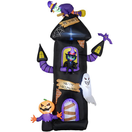 Outsunny 8.5ft Light-Up Horror Treehouse Halloween Inflatable