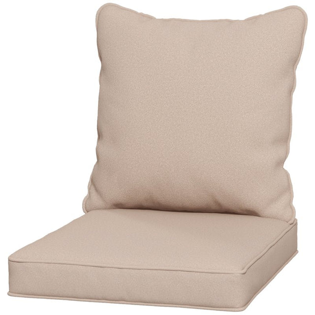 Outsunny Seat and Back Padded Cushion Set - Beige