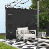 Outsunny 195 x 295cm Replacement Gazebo Sidewall - Black