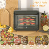 HOMCOM 35-70C Six-Tray Food Dehydrator - Black