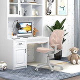 Swivel Mesh Children Computer Chair with Adjustable Height-Pink