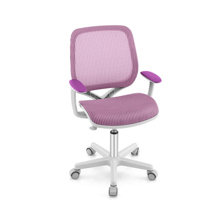 Swivel Mesh Children Computer Chair with Adjustable Height-Purple