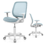 Swivel Mesh Children Computer Chair with Adjustable Height-Blue