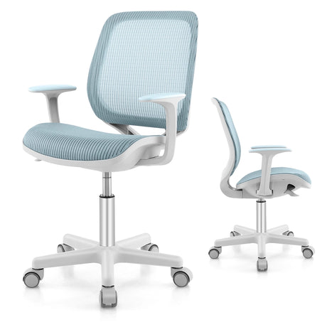 Swivel Mesh Children Computer Chair with Adjustable Height-Blue