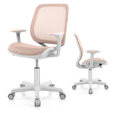 Swivel Mesh Children Computer Chair with Adjustable Height-Pink