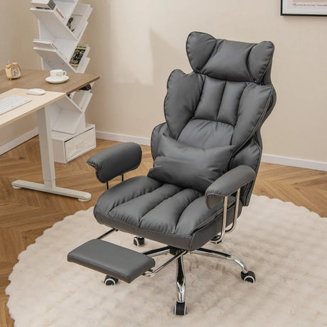 Ergonomic High Back Office Chair Executive Computer Desk Chair-Grey
