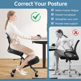 Ergonomic Kneeling Chair Posture Correction Stool with Back Support