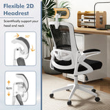 Ergonomic Office Chair with Adjustable Lumbar Support-White