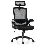 Ergonomic Office Chair with Adjustable Lumbar Support for Home Office-Black